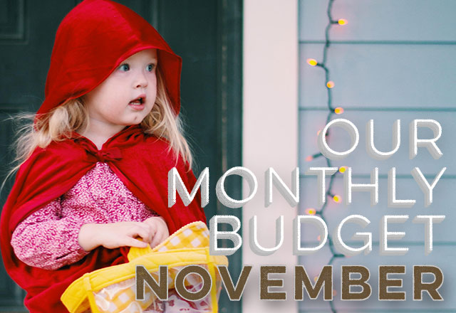 Our Monthly Budget: November